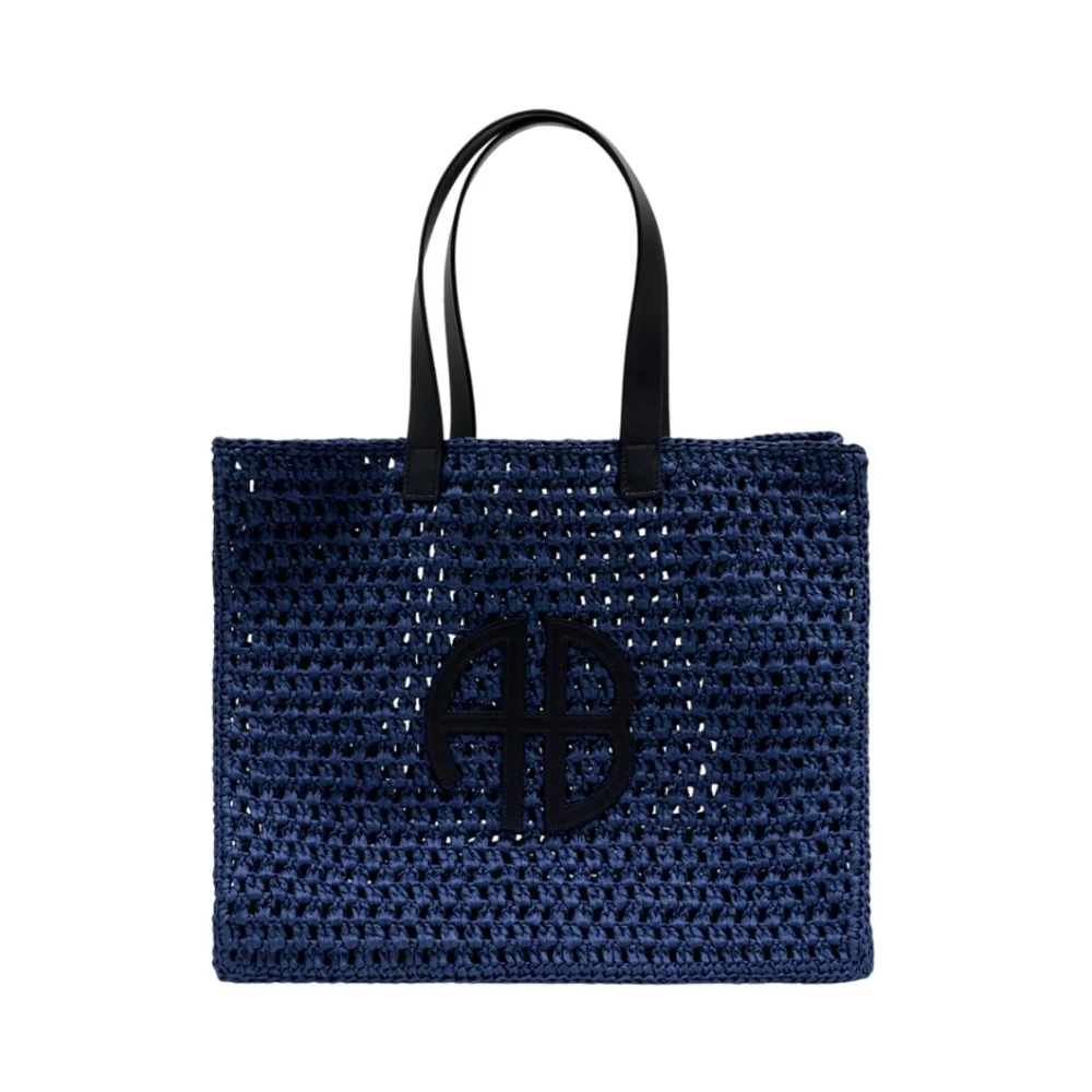 Anine Bing Women's Blue Shopping Bags, One Size, Large Rio Tote