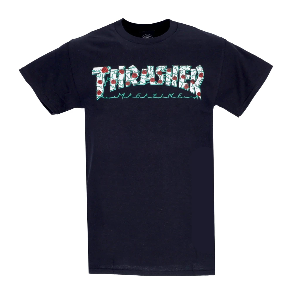 Thrasher Zwarte Rozen Tee Heren T-shirt Black Heren