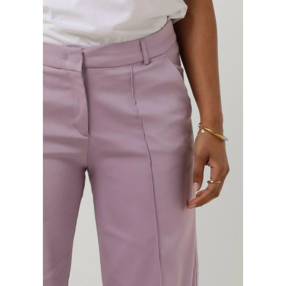 Summum Woman Wijde Pijp Klassieke Stretch Broek Purple Dames