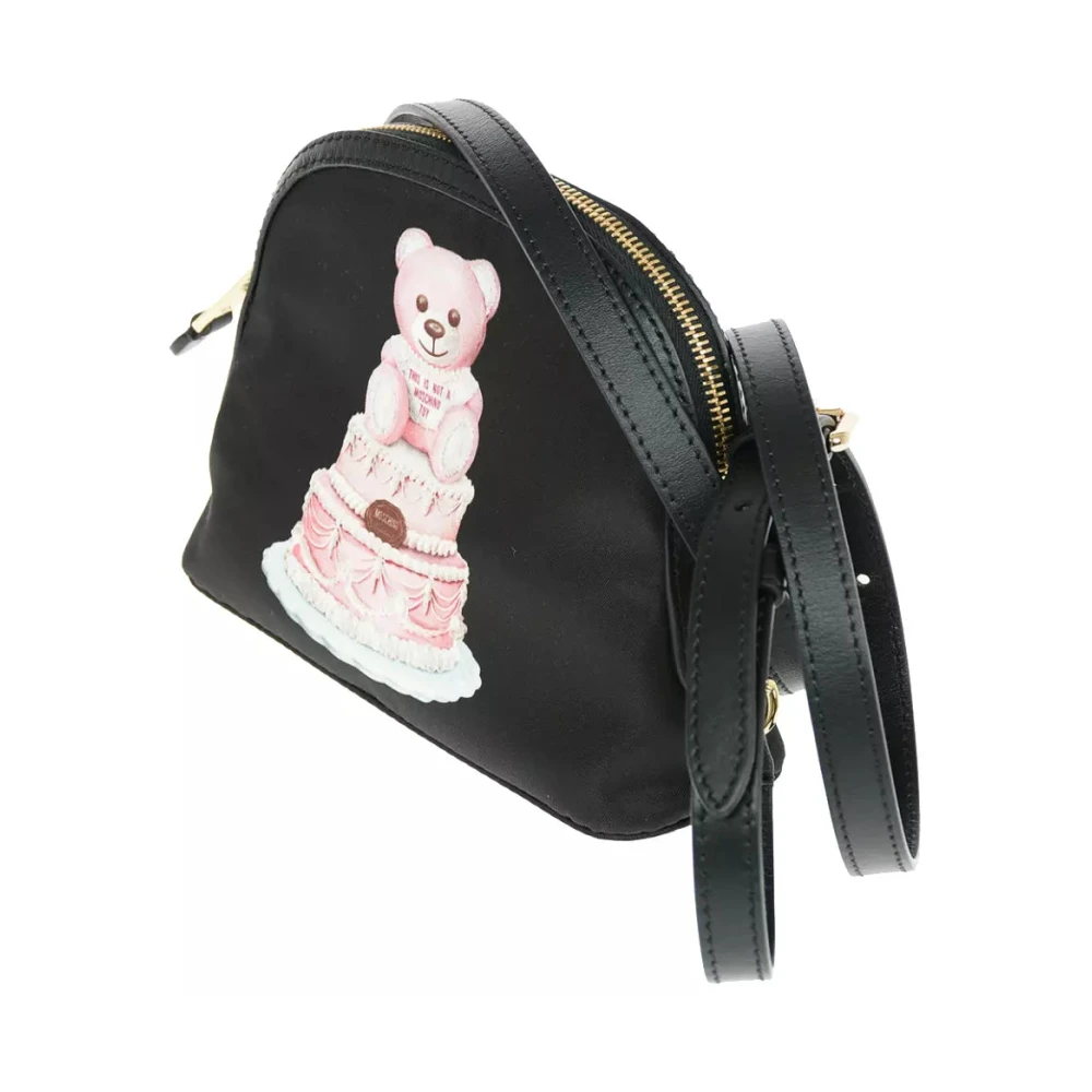Moschino Teddy Bear Cake Print Clutch Tas Black Dames