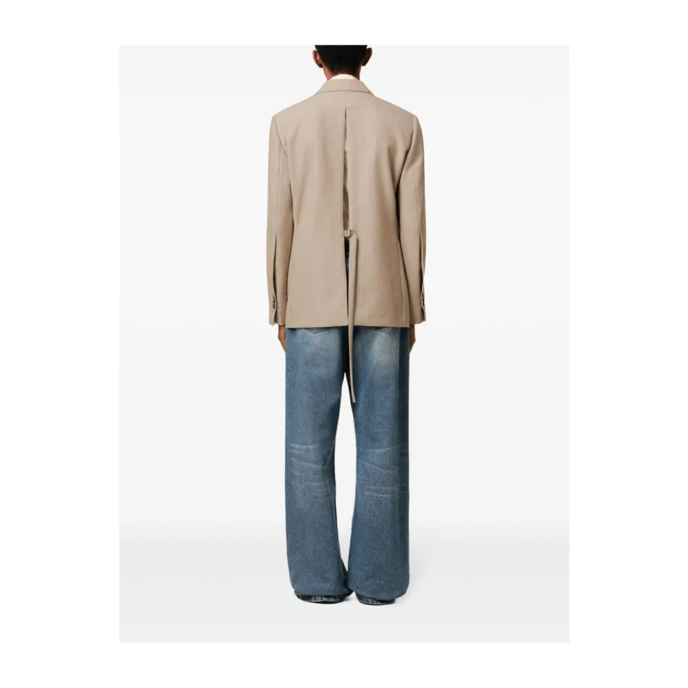 Ami Paris Stijlvol Zwart Splitjasje Beige Dames