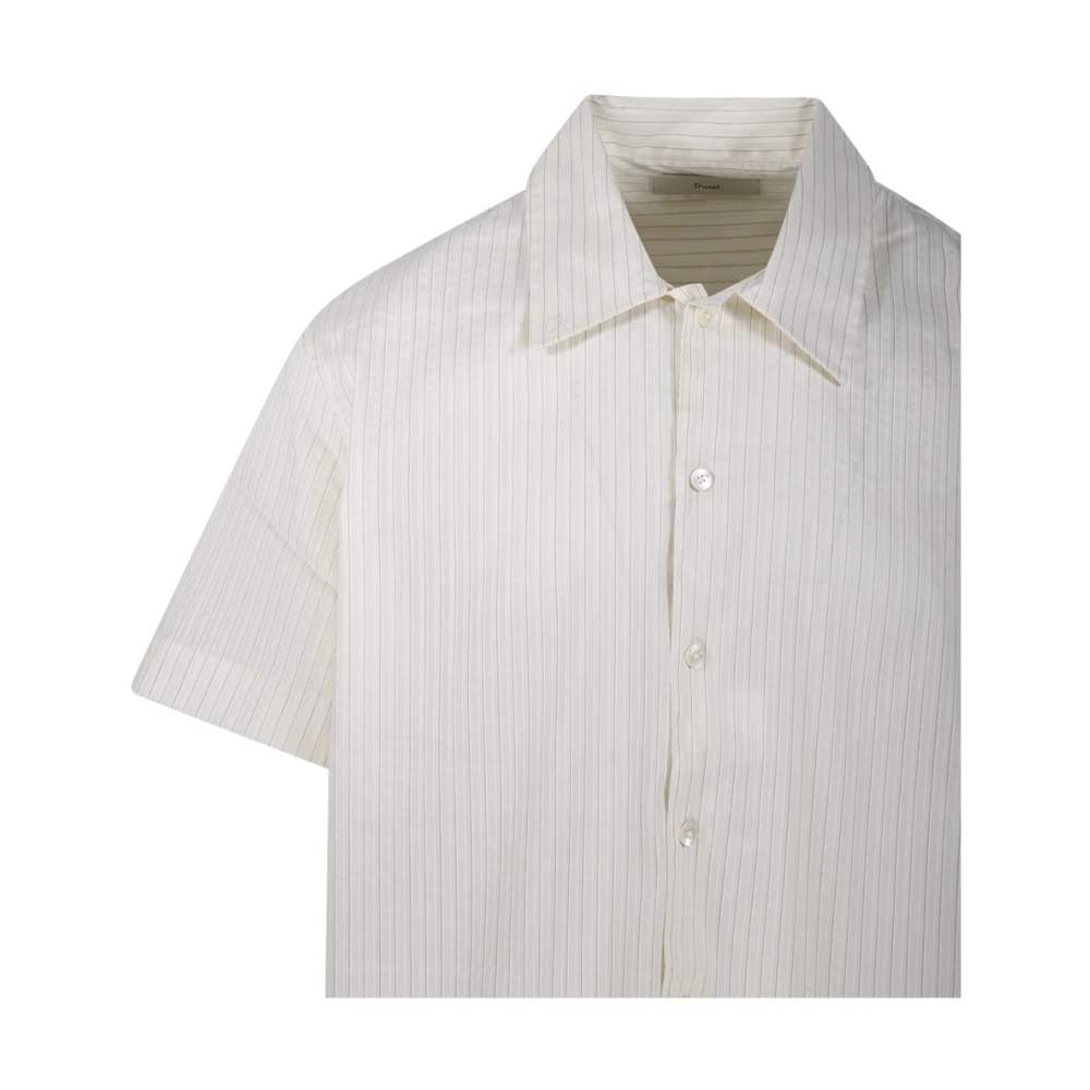 Dunst Crème Gestreept Shirt White Heren