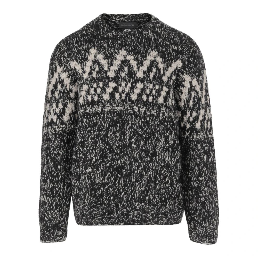 Woolrich Geometrisch Patroon Sweater door Todd Snyder Black Heren