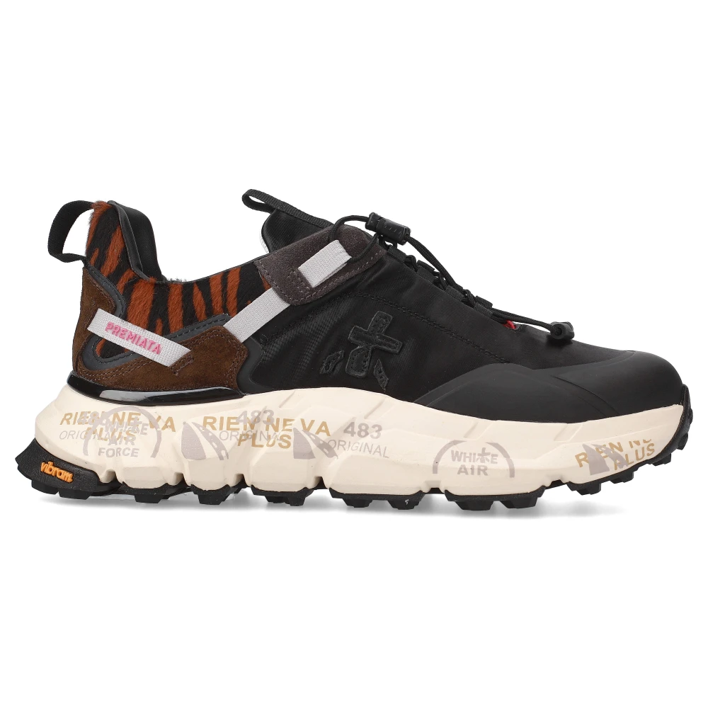 Premiata Lyxiga sneakers med levande accenter Multicolor, Dam