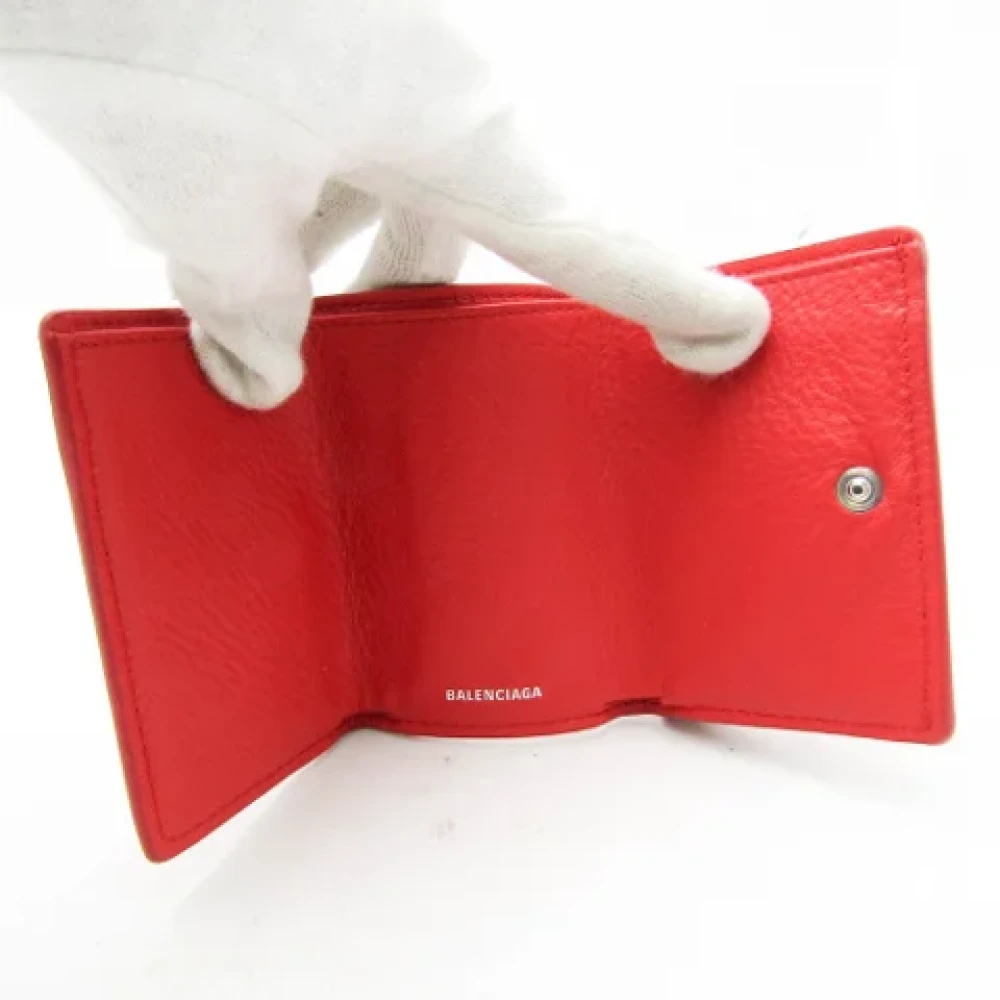 Balenciaga Vintage Pre-owned Leather wallets Red Dames
