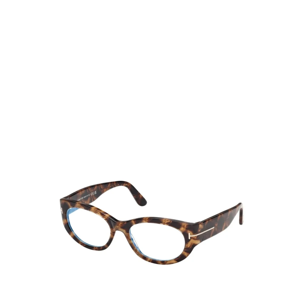 Tom Ford Women's Brown Glasses, 54 Mm, Round-Frame Glasses