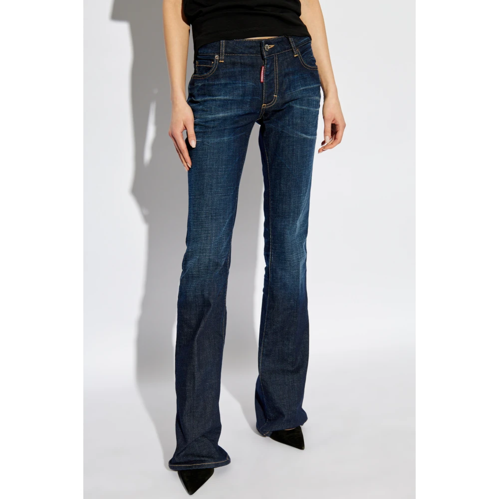 Dsquared2 Jeans Medium Waist Flare Blue Dames