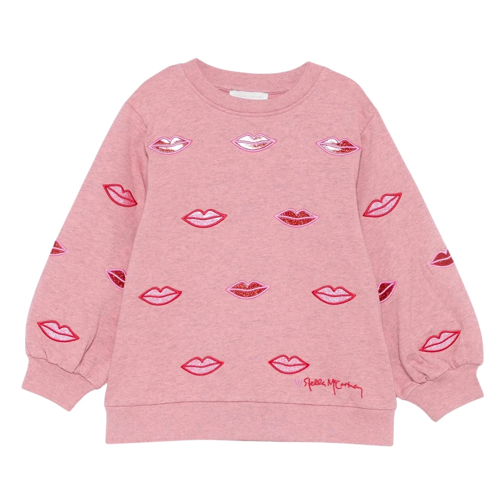Stella Mccartney Girls Pink Kids Sweatshirts, 4 Y, Lips Sweatshirt