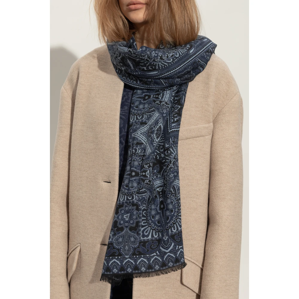 ETRO Gestreepte sjaal Blue Dames