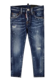 Baby Slim Jeans Blu con Dettagli Rocker
