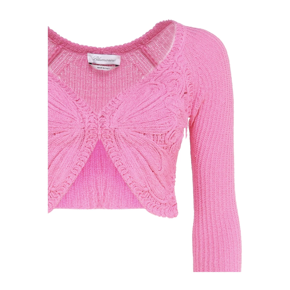 Blumarine Roze Butterfly Sweater Pink Dames