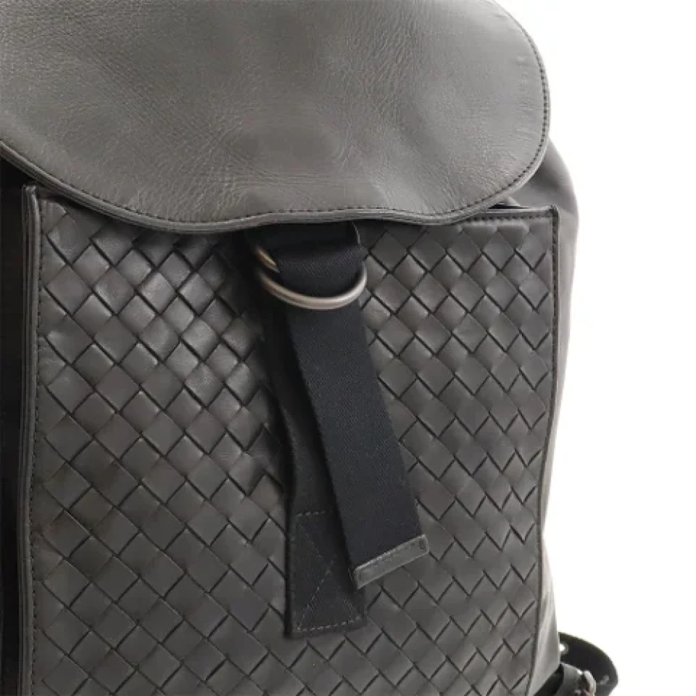Bottega Veneta Vintage Pre-owned Leather backpacks Black Dames