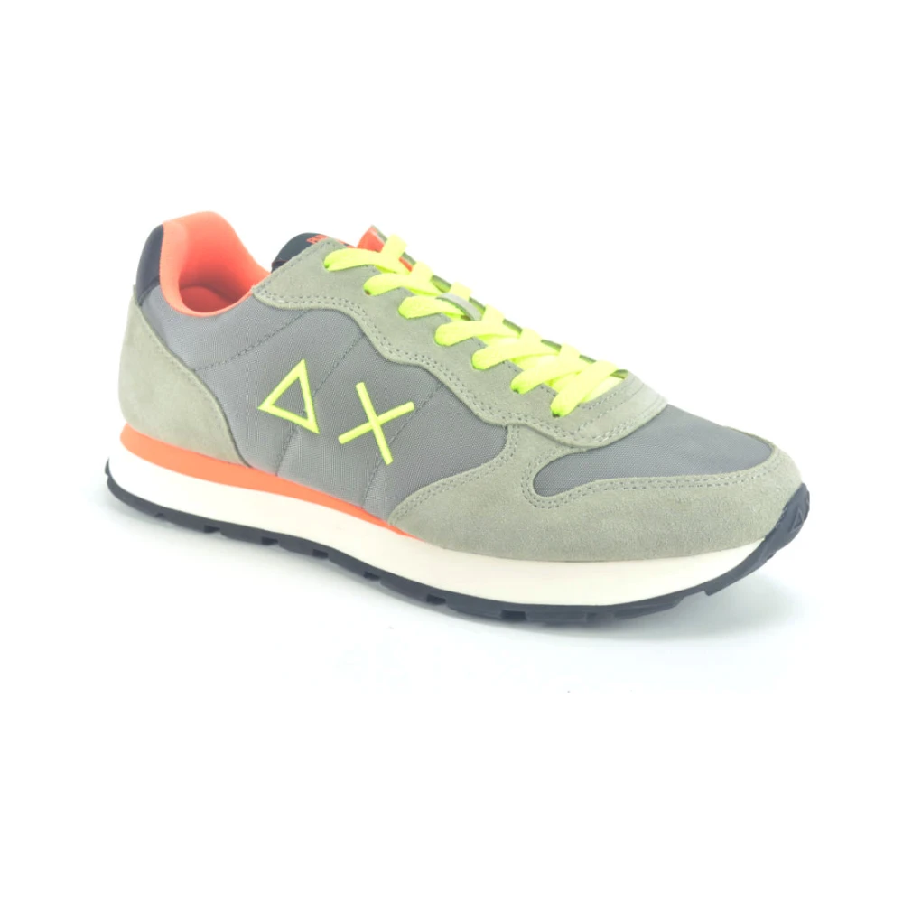 Sun68 Grijze Runner Fluorescerende Sneakers Heren Schoenen Veelkleurig Multicolor