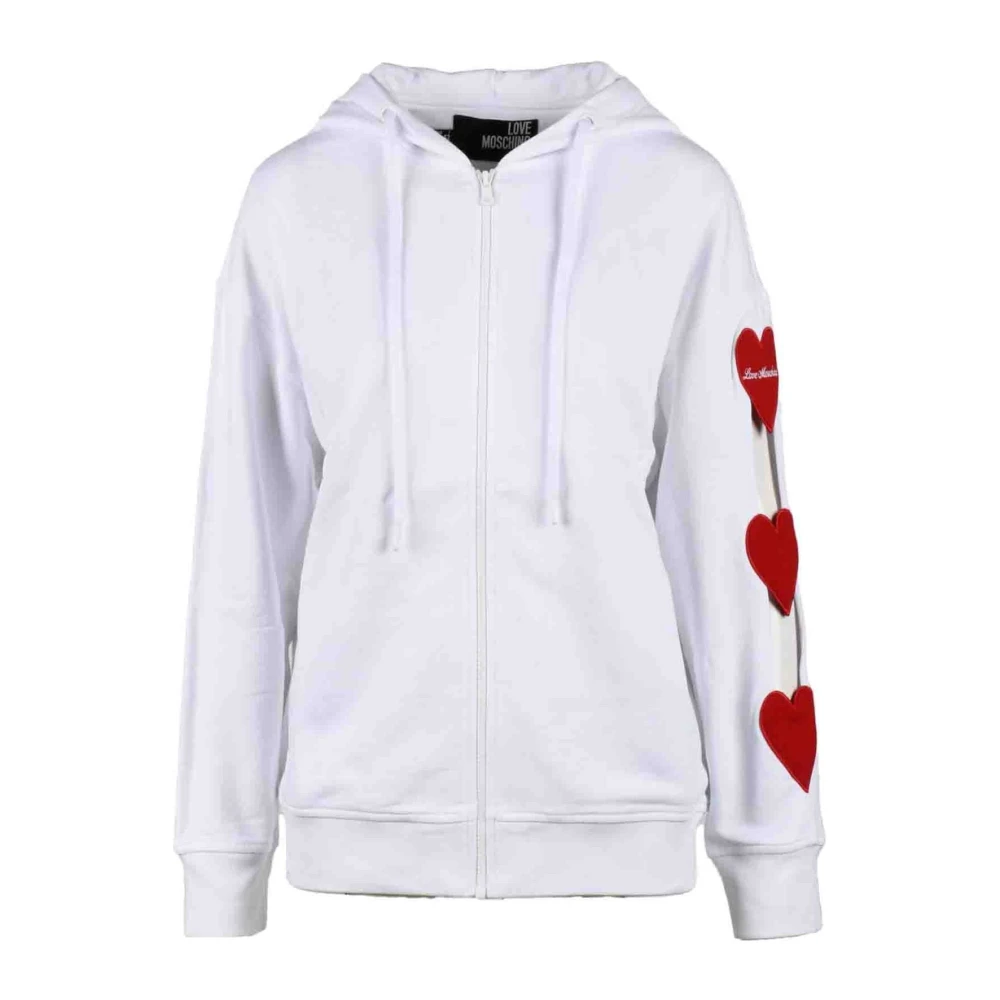 Love Moschino Katoenen Gebreide Trui White Dames