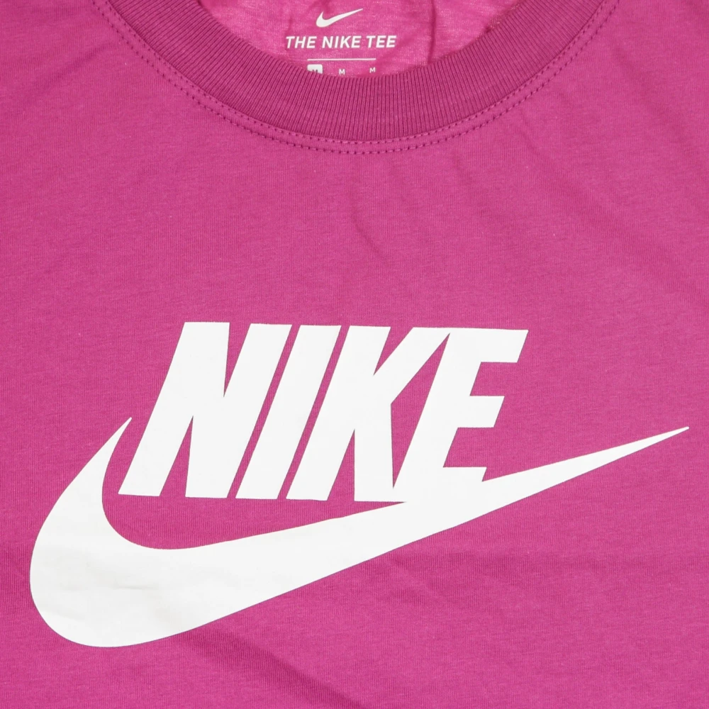 Nike Cactusbloem Crop Icon Tee Red Dames