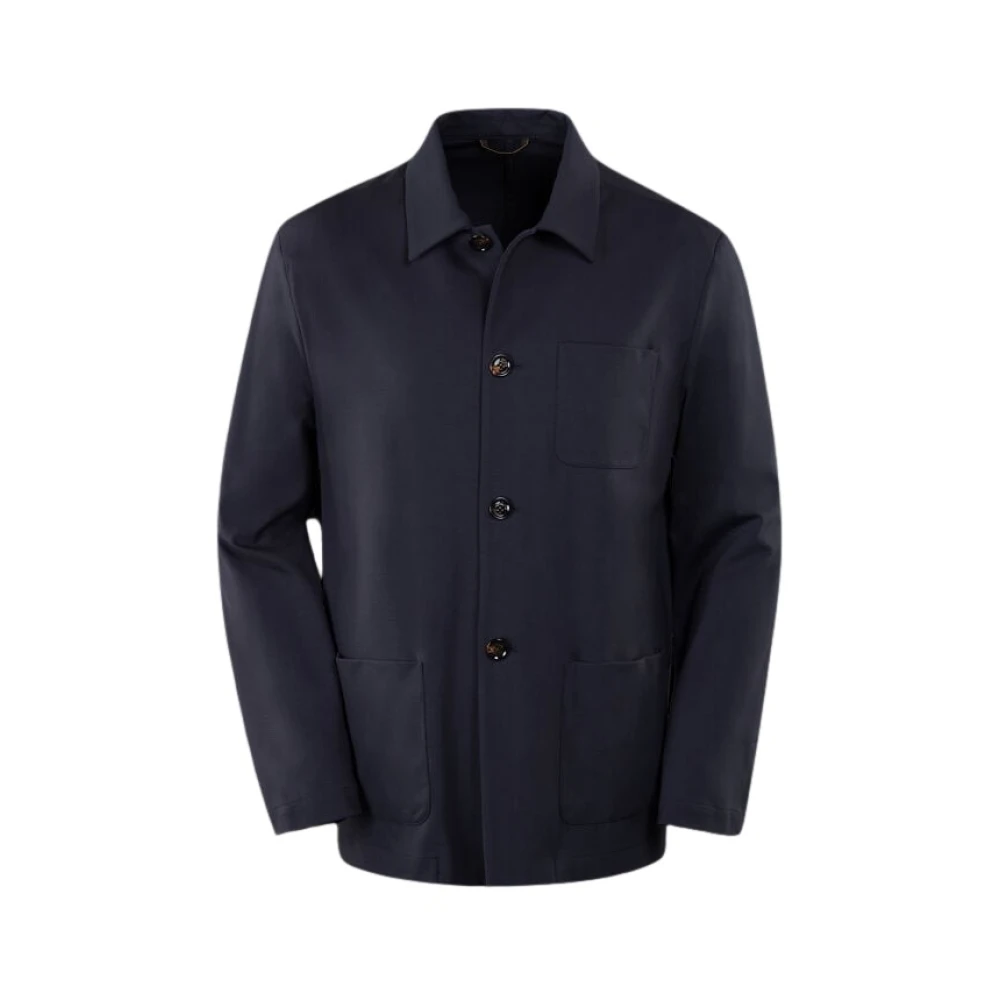 Moorer Men's Blue Light Jackets, L, Shirt Jacket