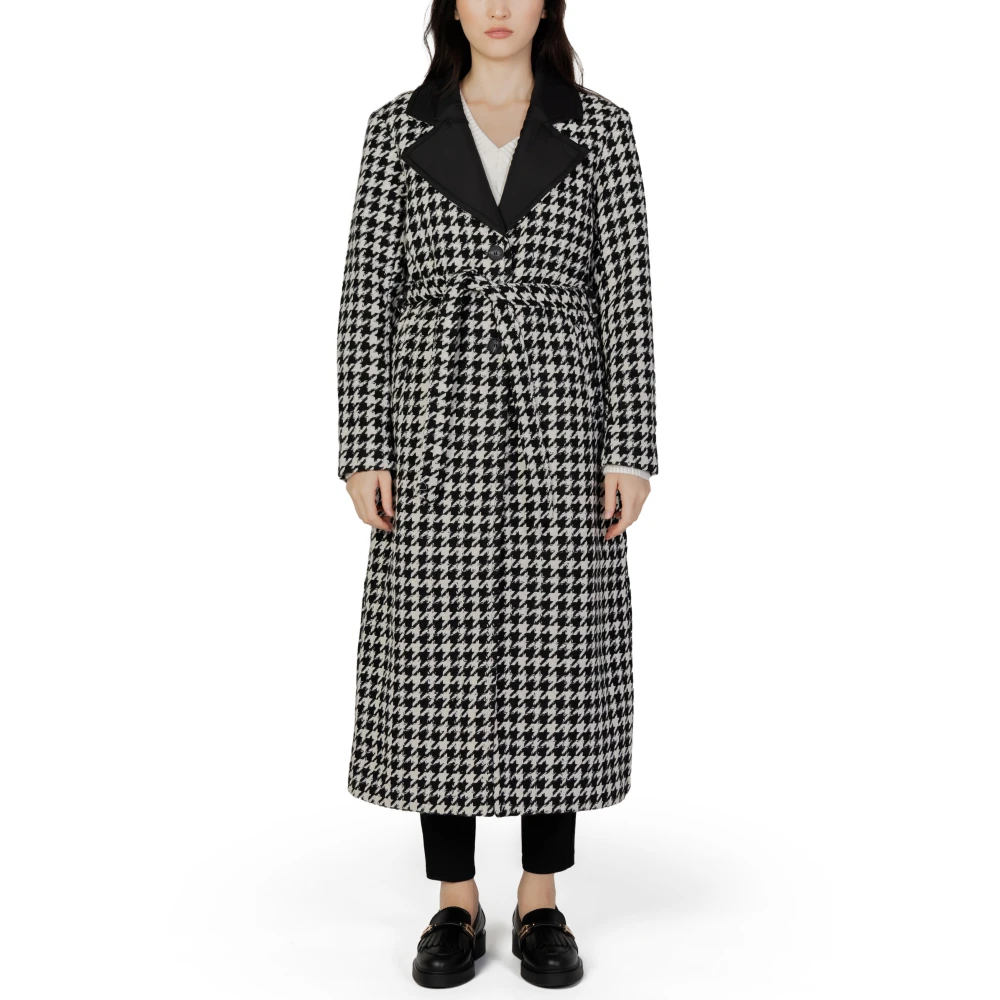 Only Houndstooth Jas voor Dames Black Dames