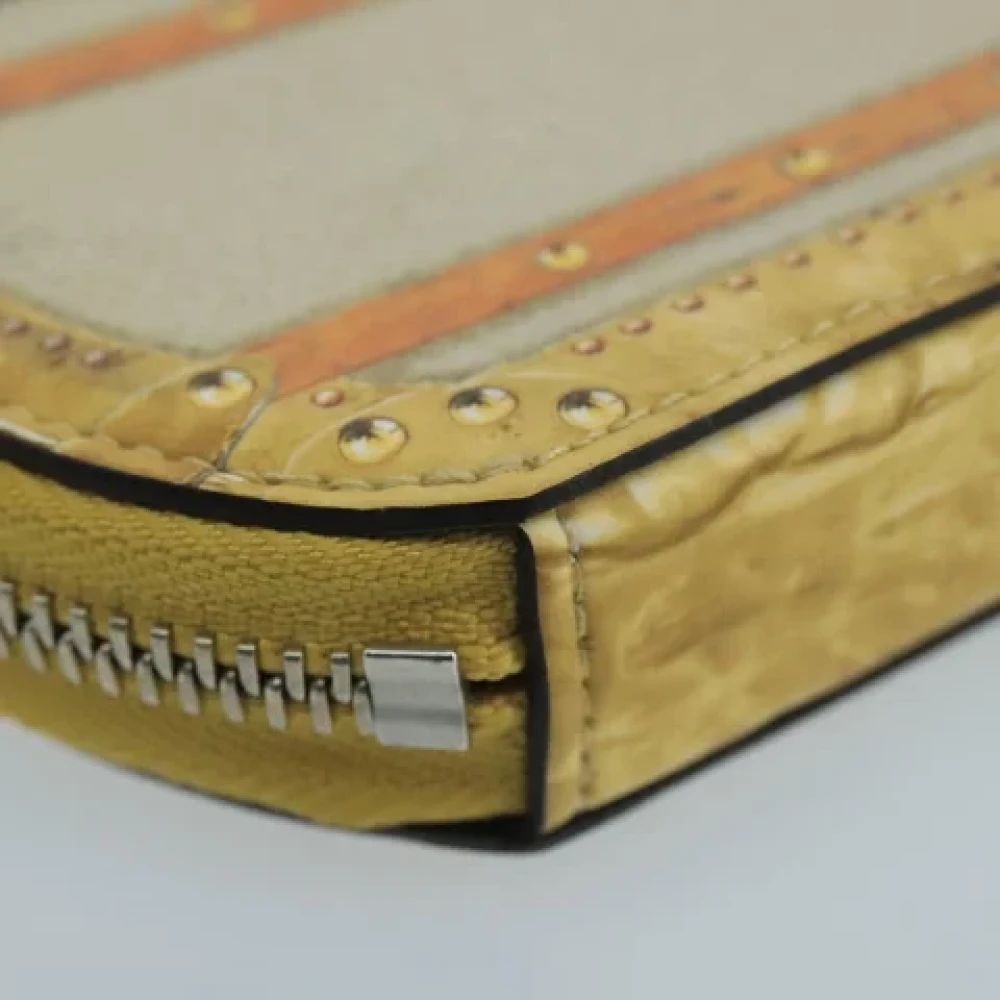 Louis Vuitton Vintage Pre-owned Leather wallets Yellow Dames