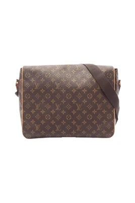 Pre-owned Abbesses Monogram Coated Canvas Shoulder Bag