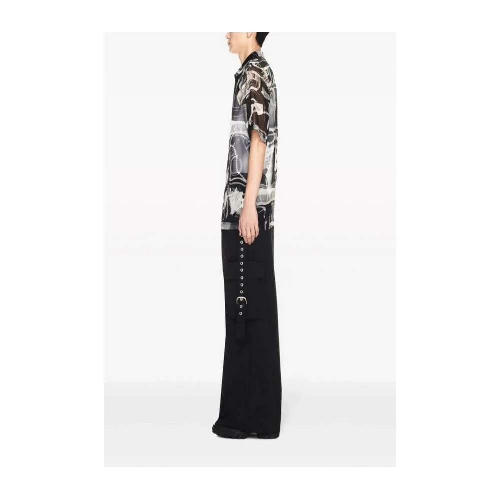 Off White Slim Fit Casual Broek Black Heren