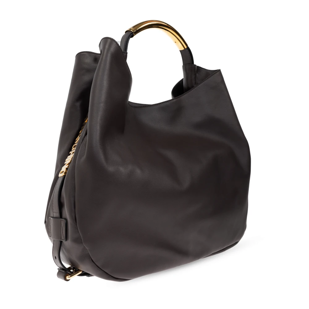 Moschino Leren shopper tas Brown Dames