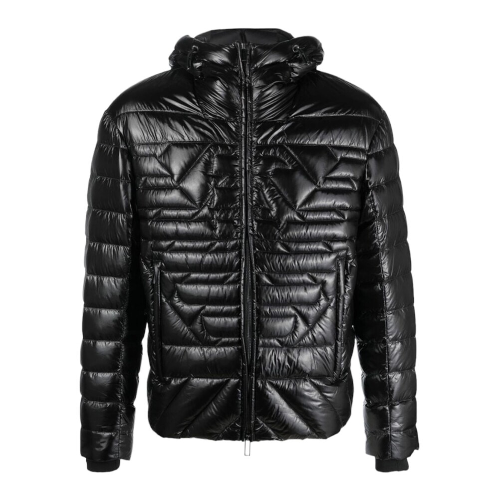 Quilted Hooded Jacket with Eagle Logo Emporio Armani Women s Fashion Miinto