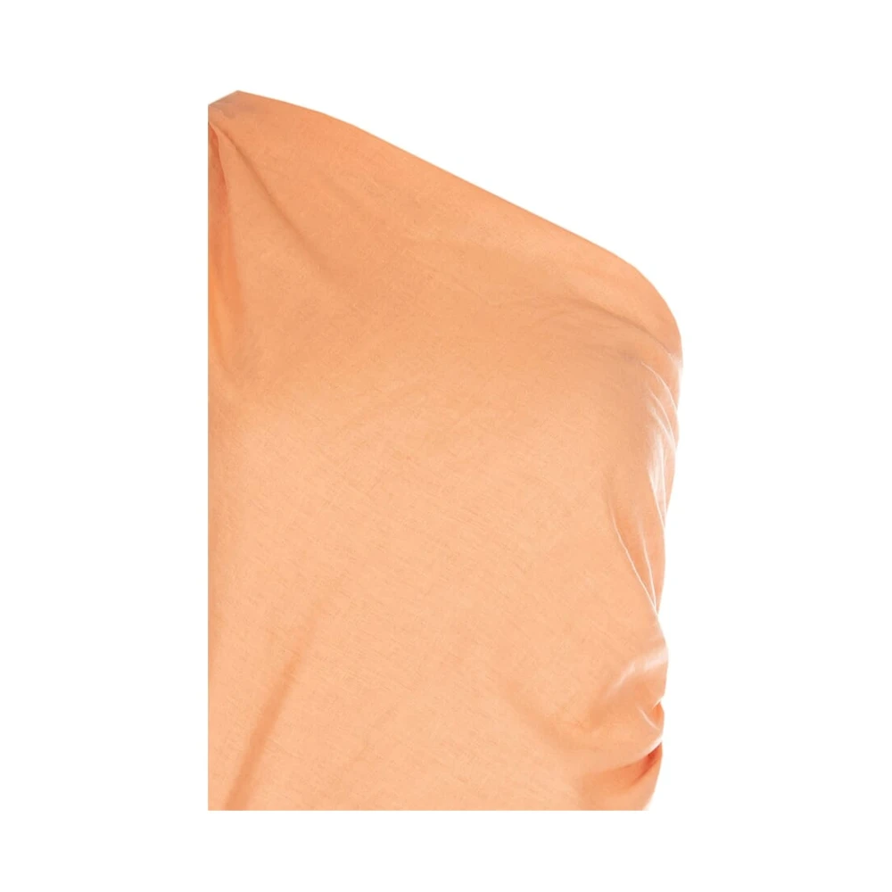 RINASCIMENTO One-shoulder Asymmetrische Top Orange Dames