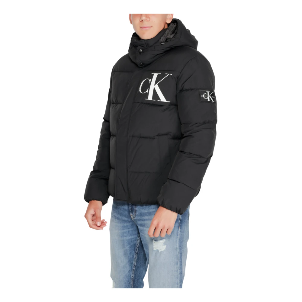 Calvin Klein Zwarte Hoodie met Rits Black Heren