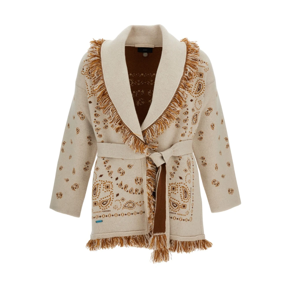 Alanui Beige Cashmere Knitwear, Female, M, Icon Cardigan