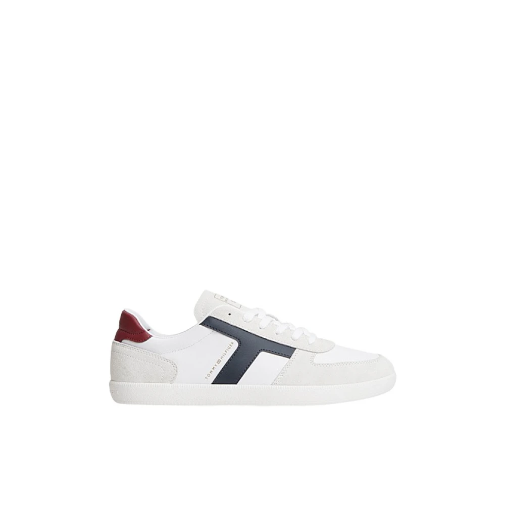 Tommy Hilfiger Men's Tribeca Suede Low-Top Trainers White Size 10 (44) - Image 5