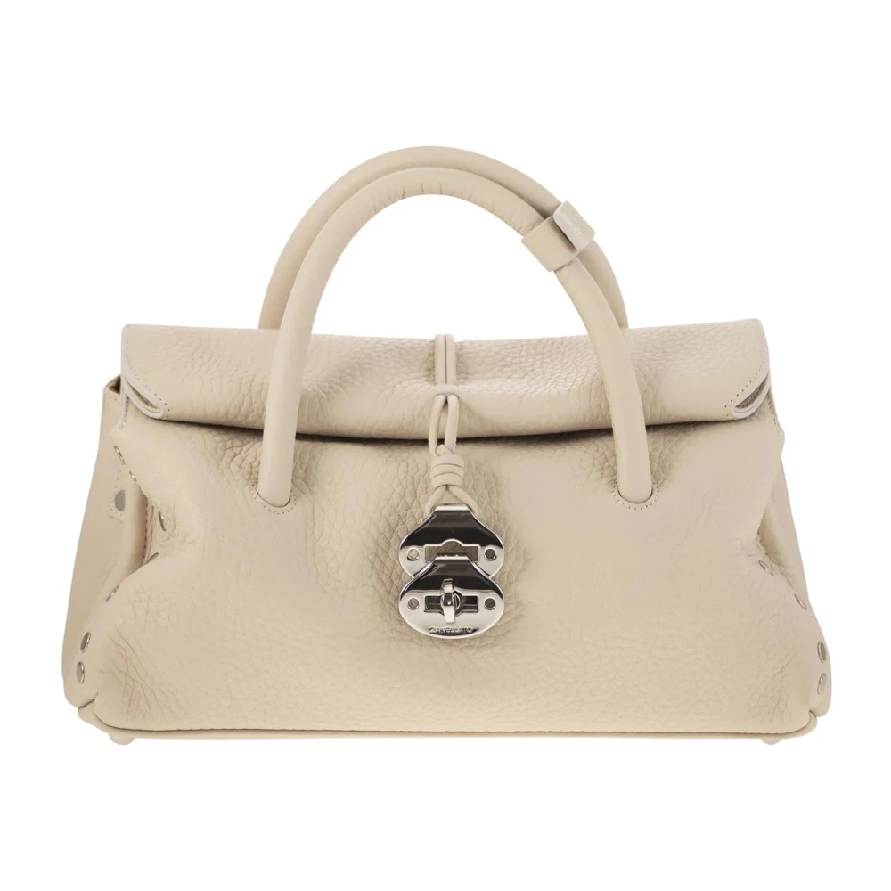 Zanellato Witte leren handtas met bovenhandvat White Dames