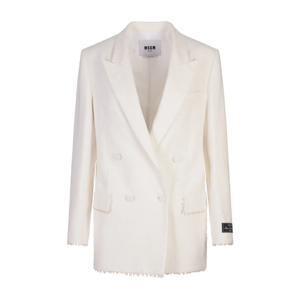 Msgm - Jackets > Blazers - White - Msgm - Modalova