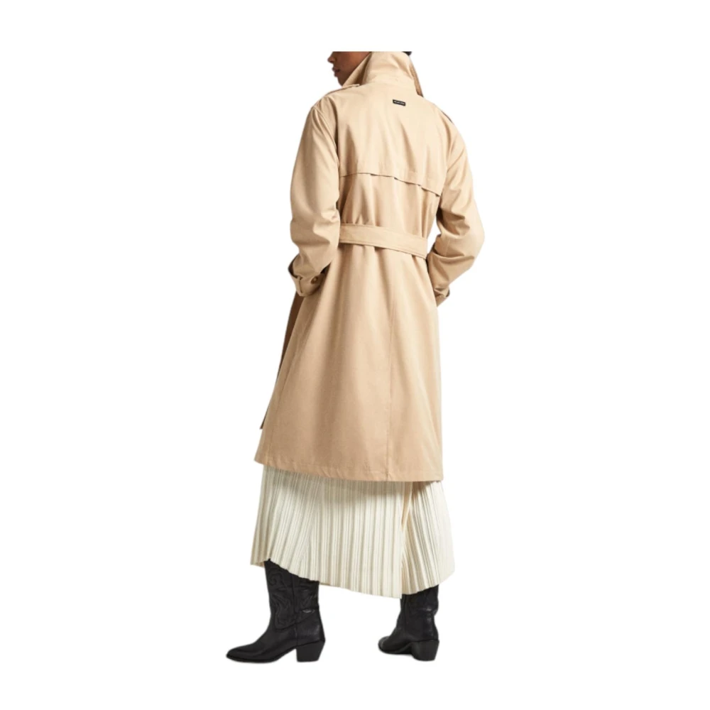 Pepe Jeans Klassieke waterafstotende trenchcoat Beige Dames