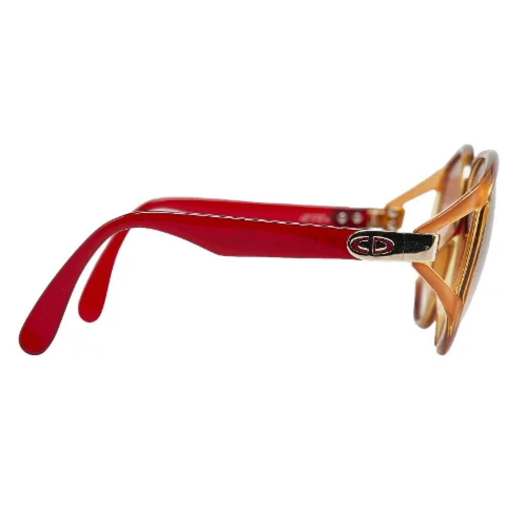 Dior Vintage Pre-owned Plastic sunglasses Red Dames