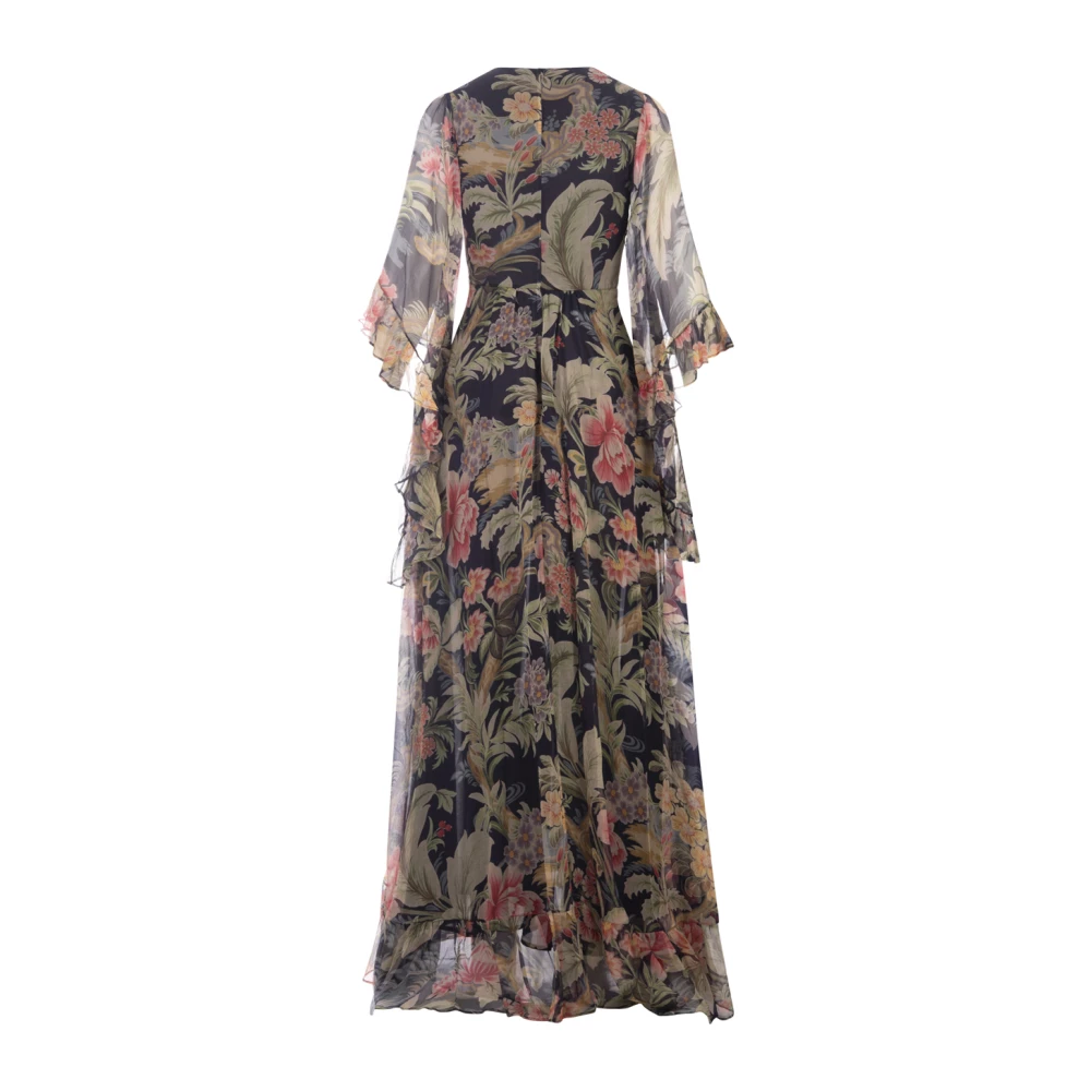 ETRO Bloemenprint Maxi Jurk Multicolor Dames