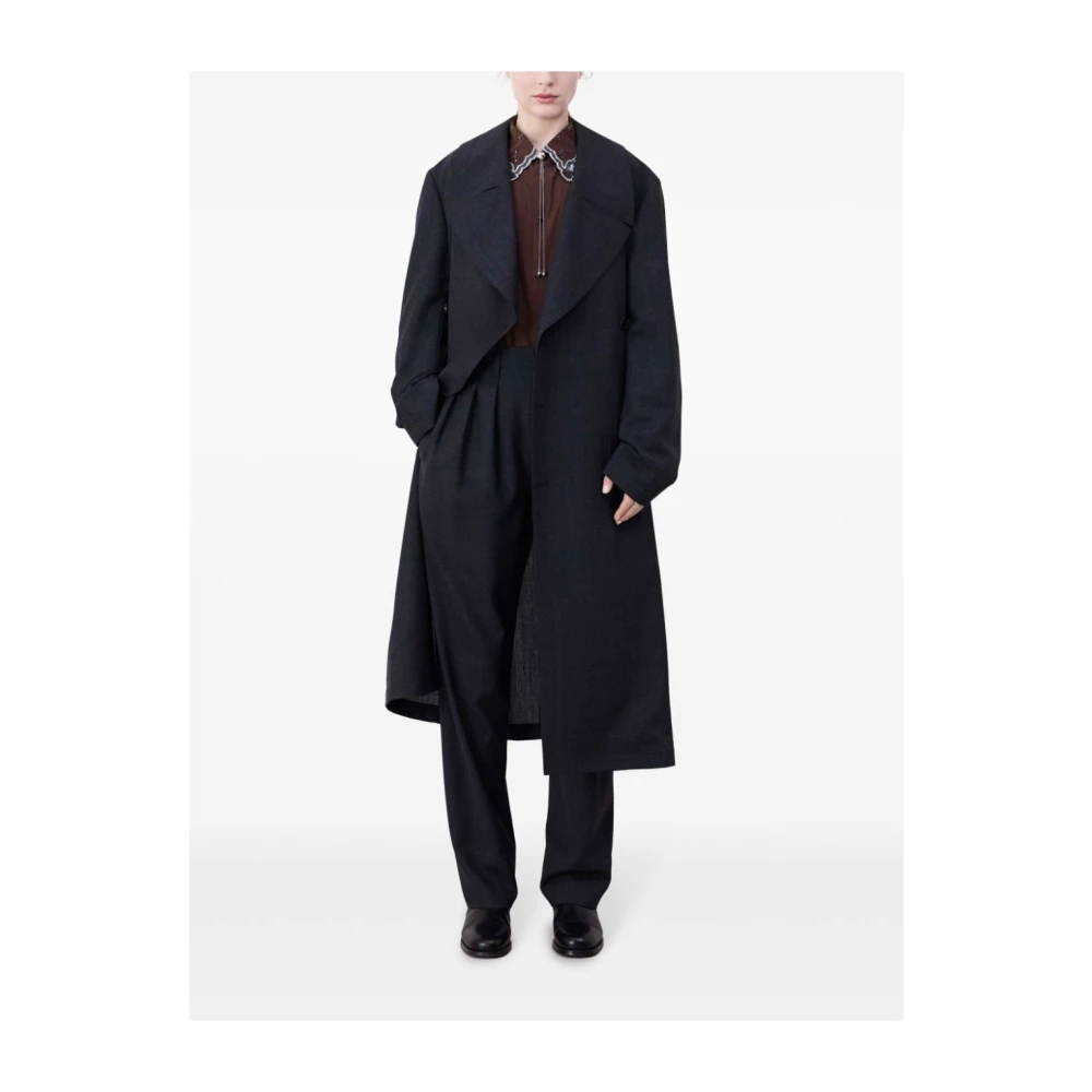 Lemaire Getailleerde Jas Blue Heren
