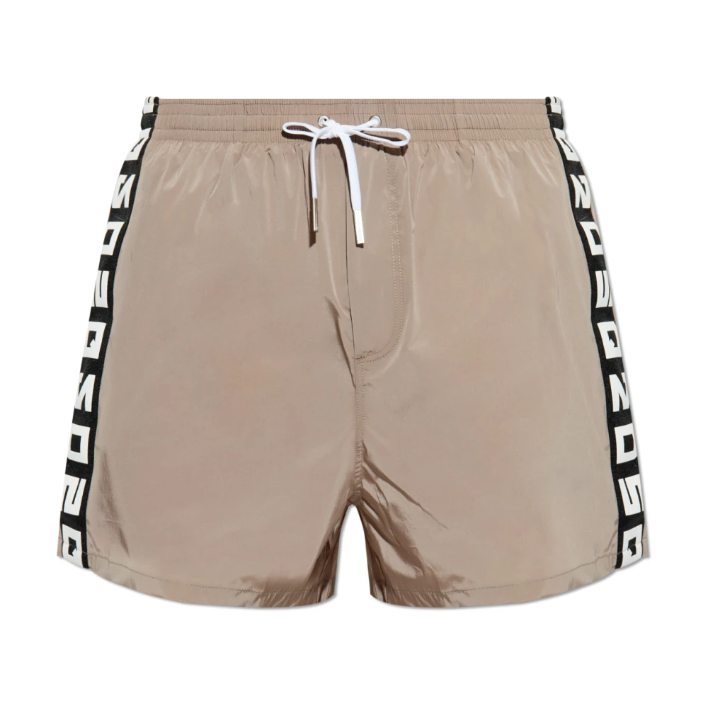 Dsquared2 Zwemshorts met logo Beige Heren