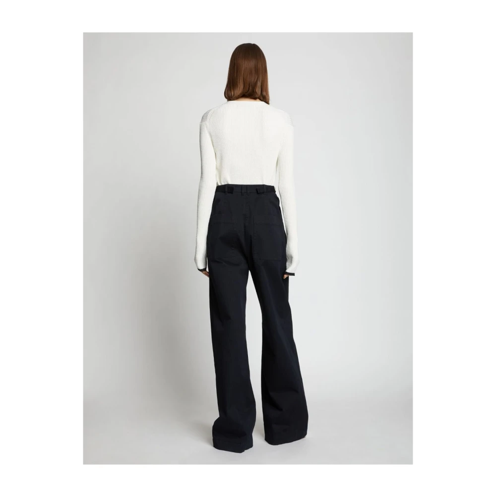 Proenza Schouler Stijlvolle V-Hals Crop Cardigan White Dames