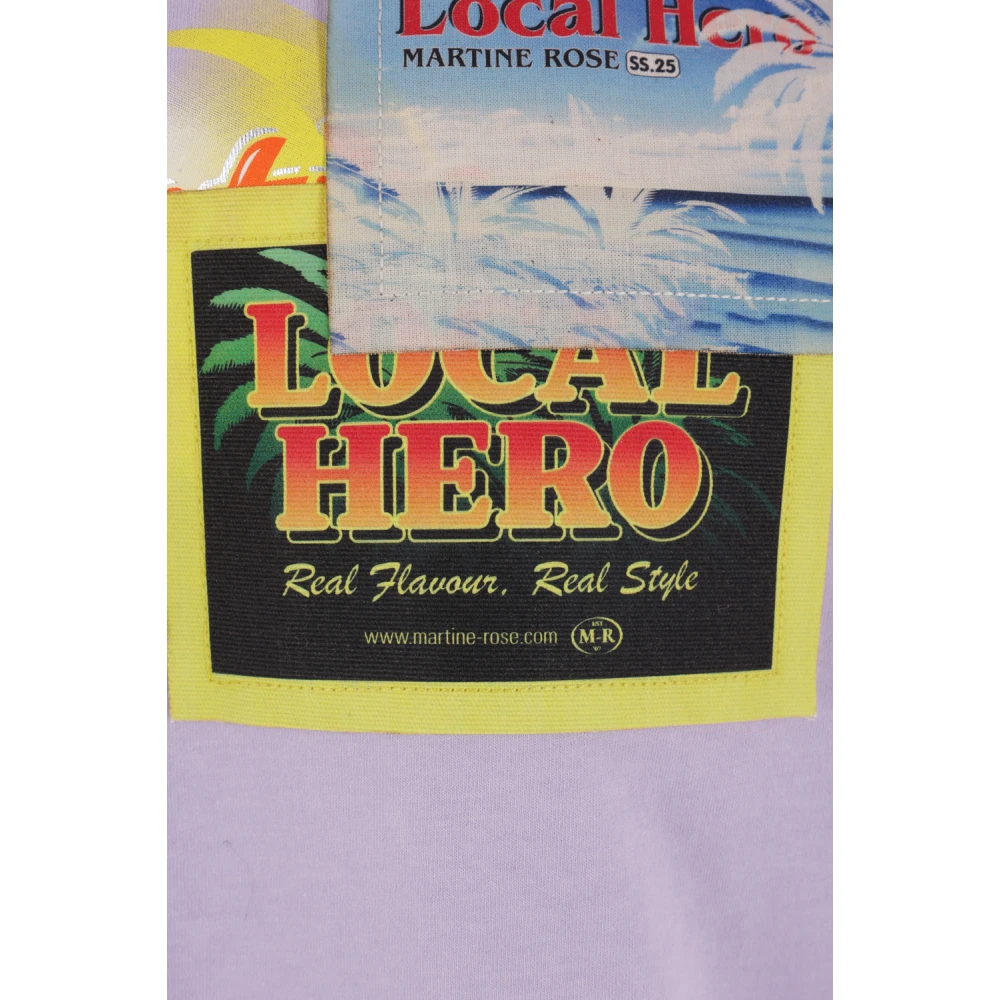 Martine Rose Paarse Tropical Flyers T-shirt Purple Heren