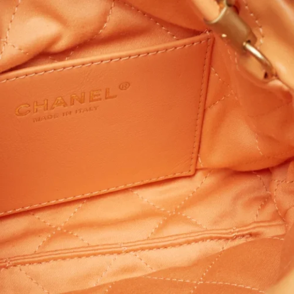 Chanel Vintage Pre-owned Leather chanel-bags Orange Dames