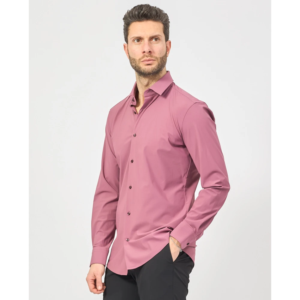 Hugo Boss Roze Slim Fit Katoenen Overhemd Pink Heren