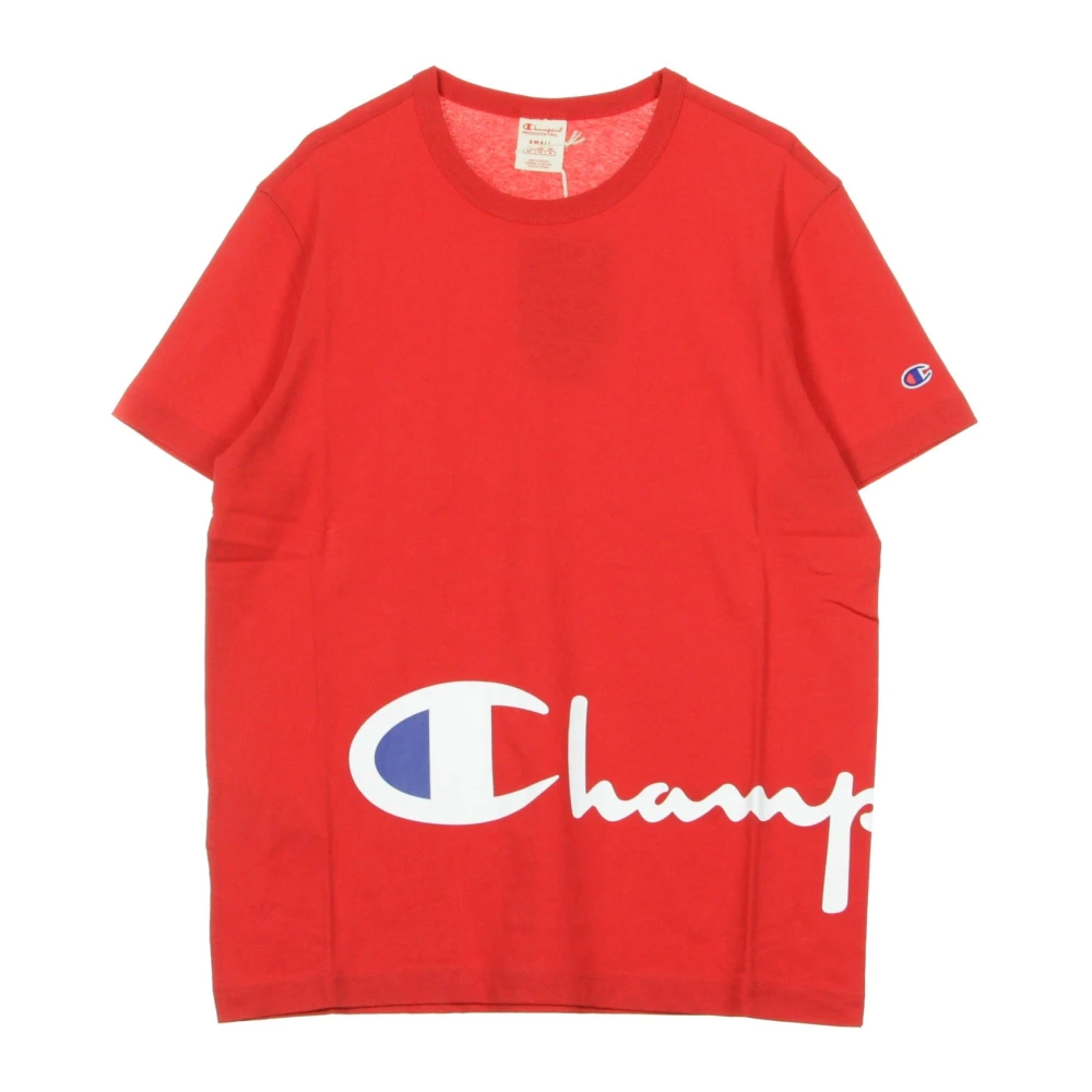 Champion Rode Crewneck T-shirt voor mannen Red Heren