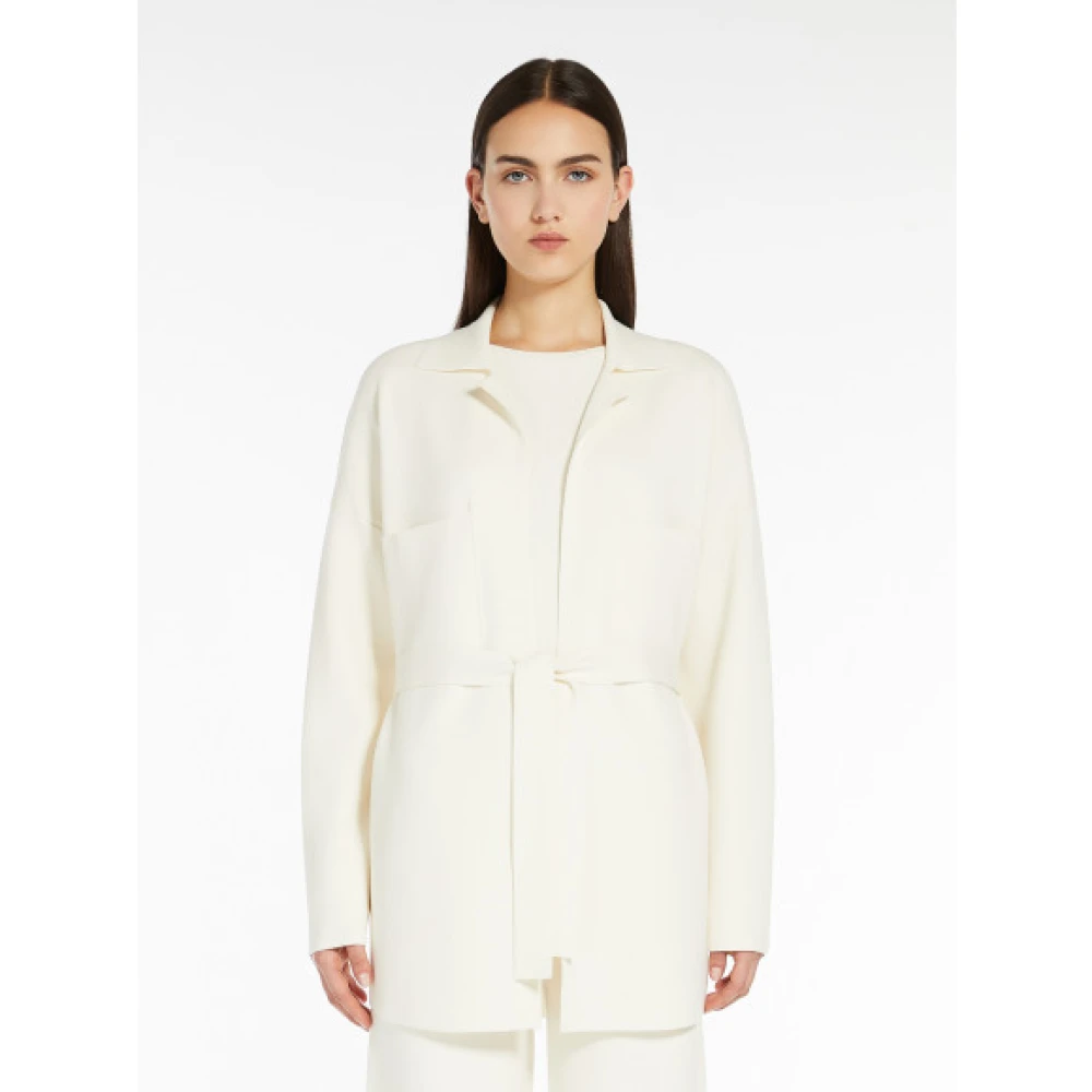 Max Mara Viscose cardigan met riem White Dames