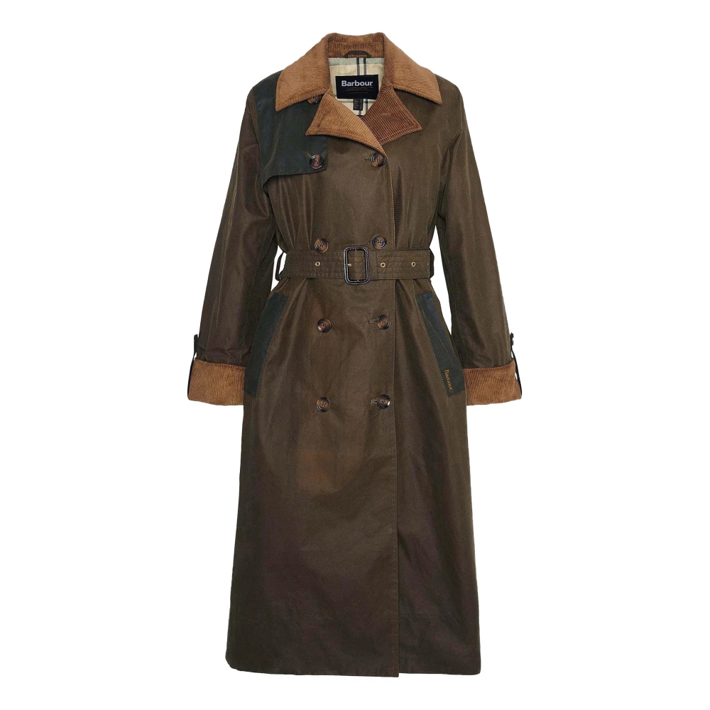 Barbour Gewaxte trenchcoat met iconische details Green Dames