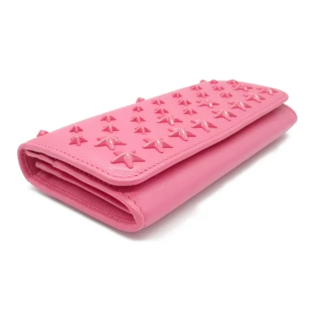 Jimmy Choo Pre-owned Leather wallets Pink Dames