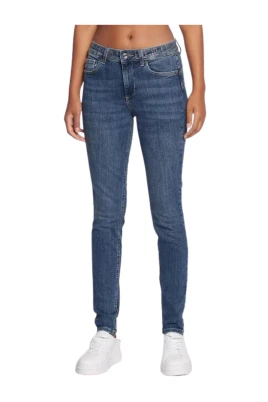 Skinny Fit Bomullsstretch Blå Jeans