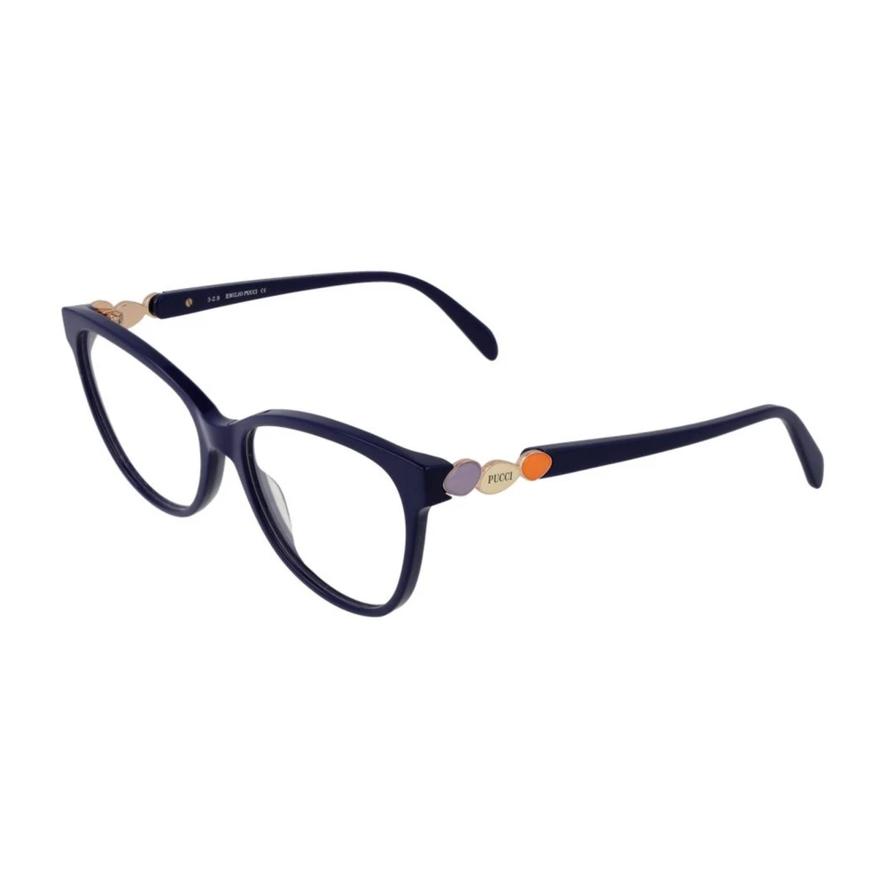 EMILIO PUCCI Blauwe Cat Eye Optische Frames Blue Dames