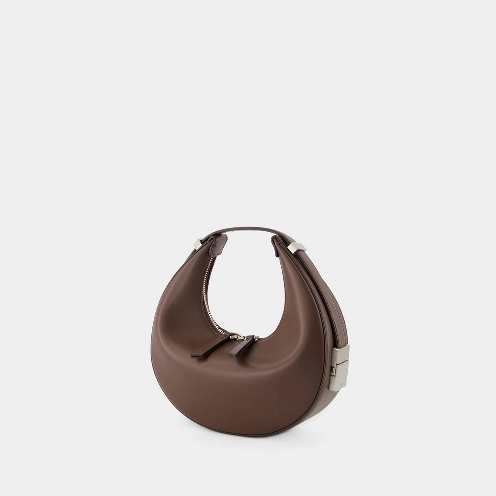 Osoi Bruin Leren Mini Tas met Bovenhandvat Brown Dames