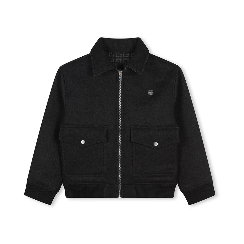 Givenchy Svart Bomberjacka med 4G Motiv Black, Pojke