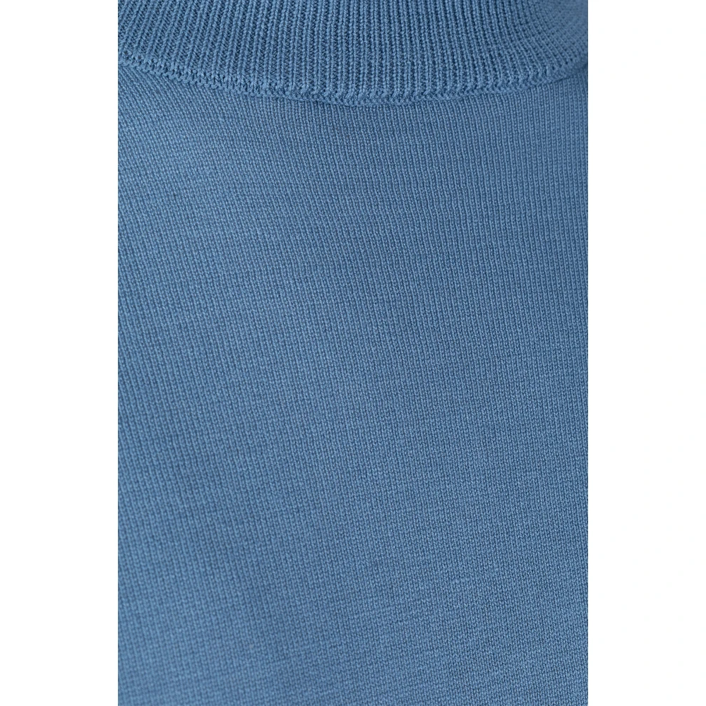 Paolo Pecora Round-neck Knitwear Blue Heren